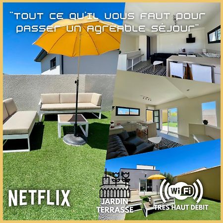Appartement Souplex Jardin Proche Autoroute, Plages Et Attractions, Wifi - Tv, Calme Bessan Kültér fotó